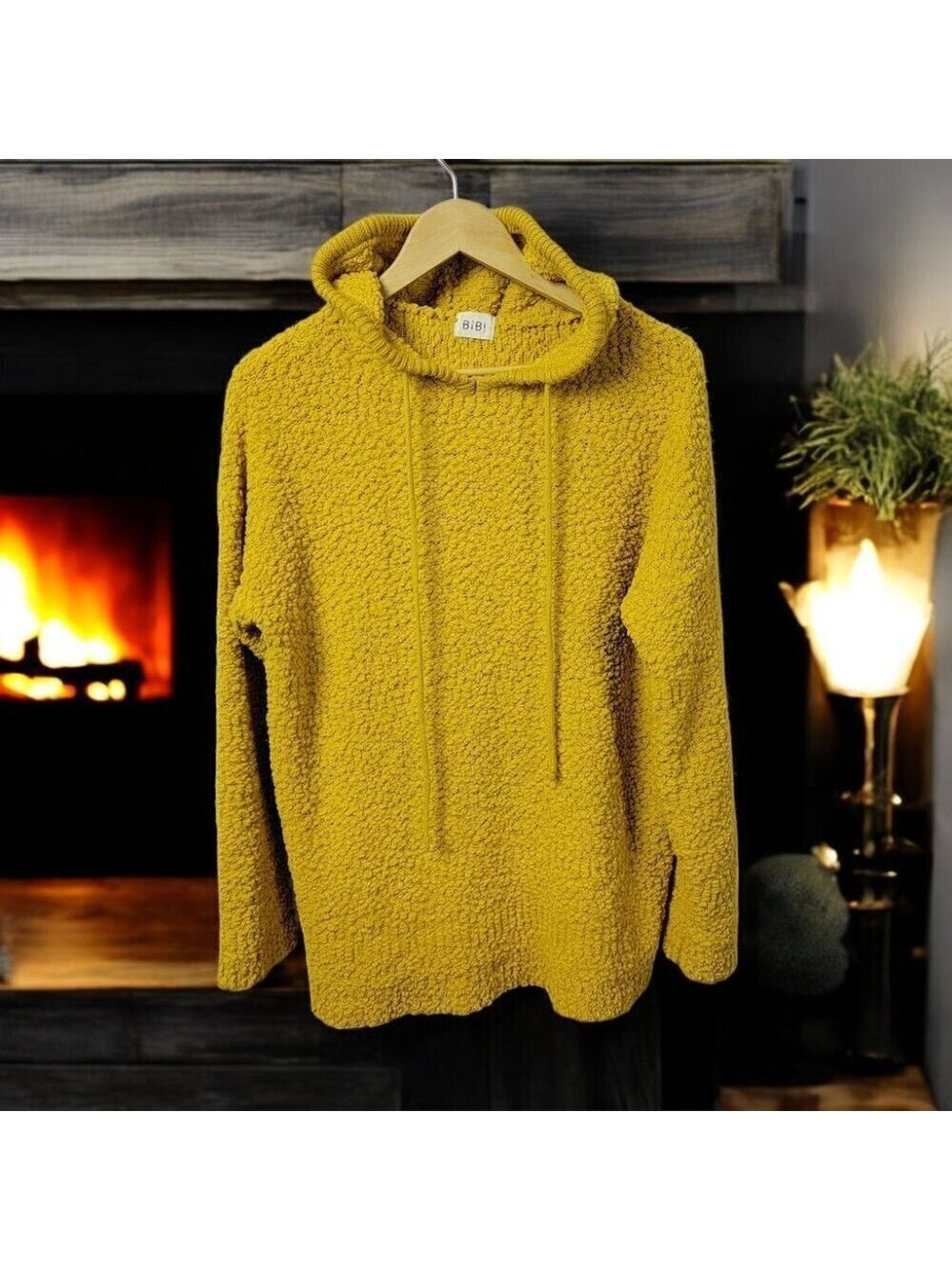 Bibi Popcorn Knit Hoodie - Cozy and Soft - Women's M